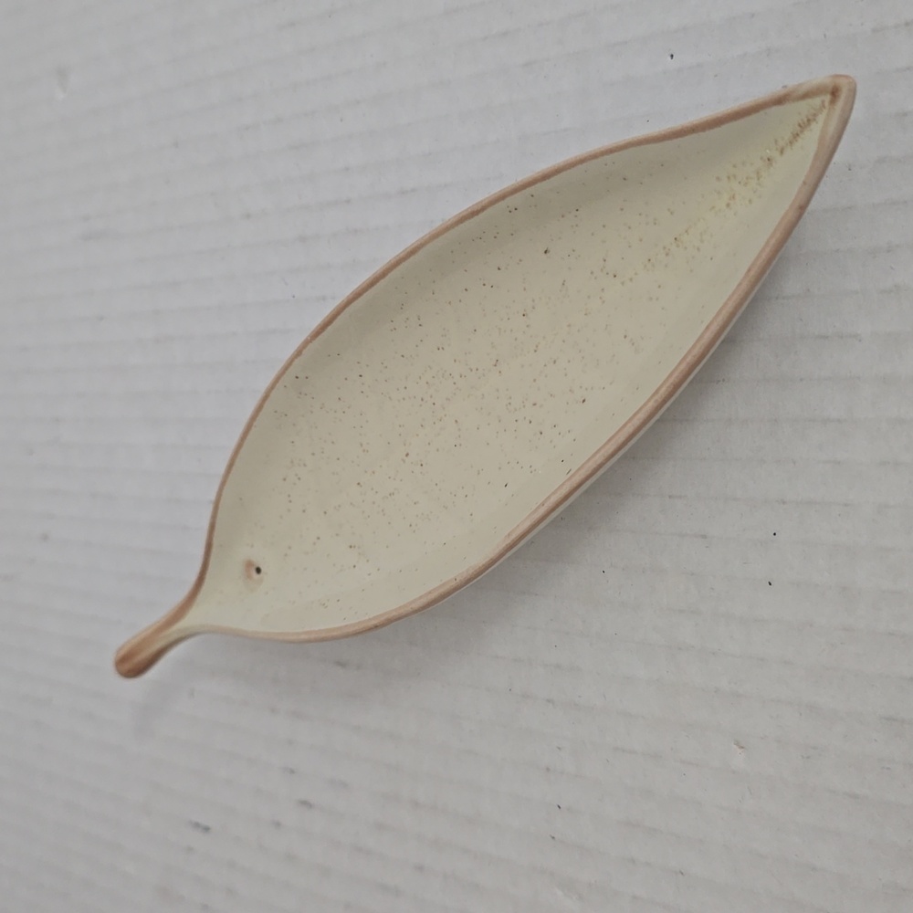 Pier 1 Cream Leaf-Shaped Incense Holder